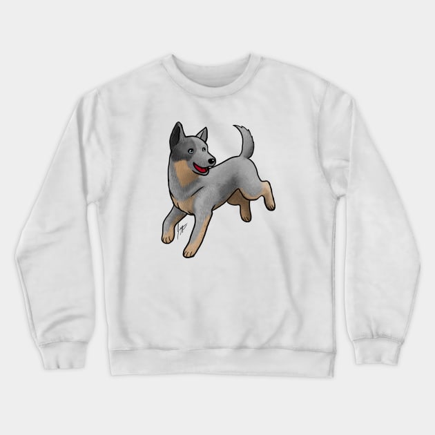 Dog - Australian Cattle Dog - Blue Heeler Crewneck Sweatshirt by Jen's Dogs Custom Gifts and Designs